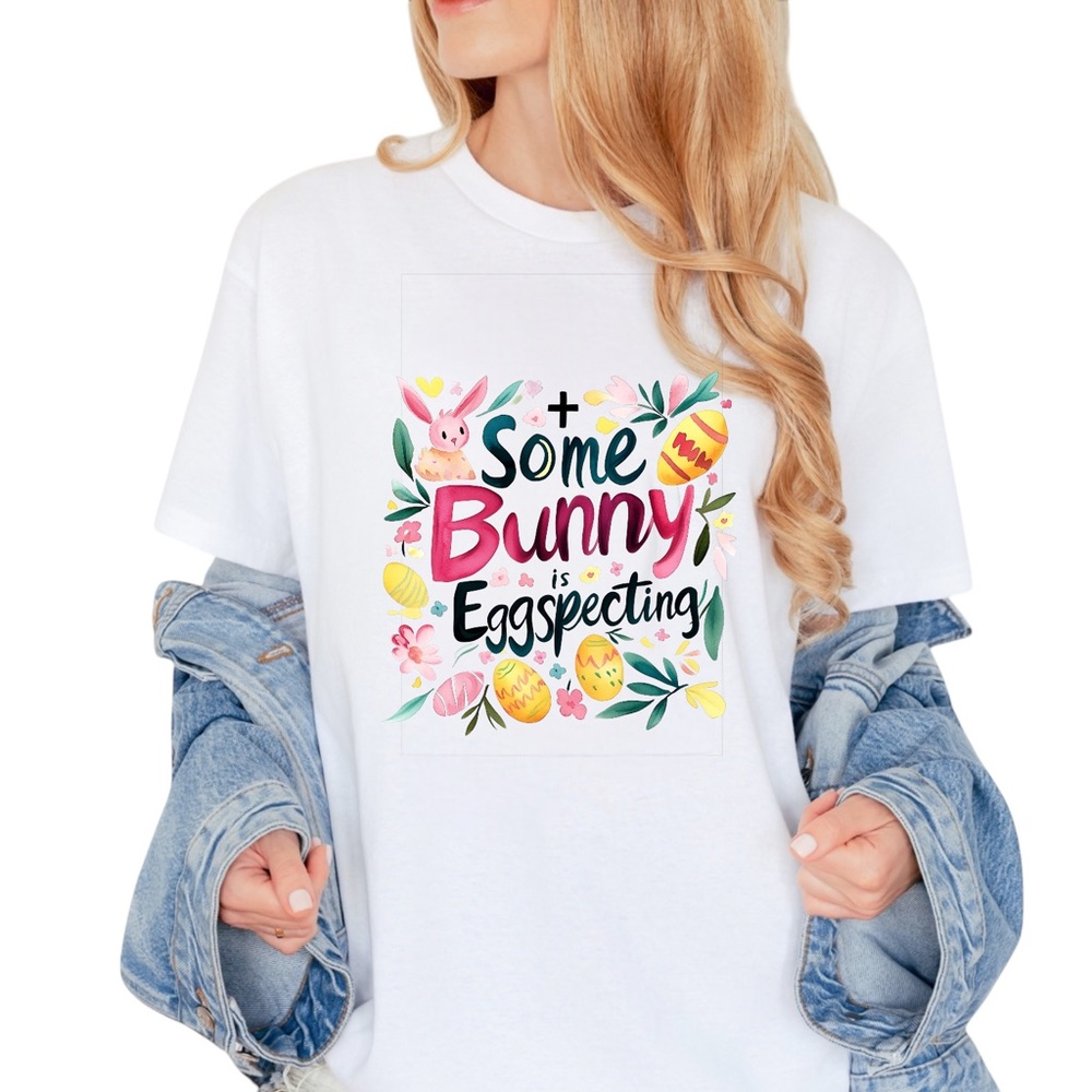 Christian Easter Pregnancy Shirt “Some Bunny Is Egg-specting” Tee
